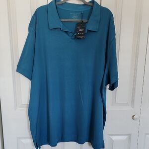 Perry Ellis Travel Luxe Teal Polo Shirt
